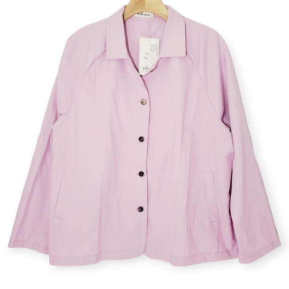 Yibugin Pale Pink Lightweight Blazer Jacket Longsleeve 🆕️✨️size XXL - Picture 4 of 9